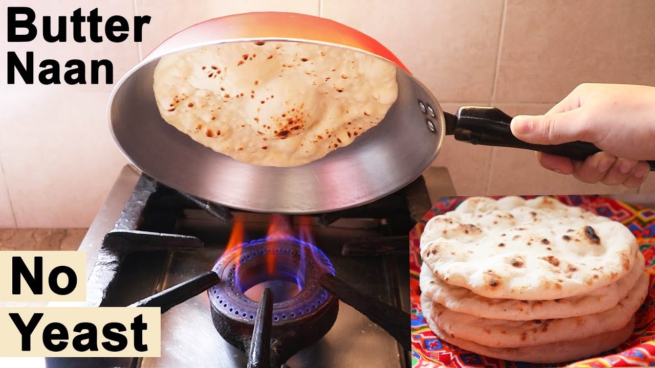 Eggless Butter Naan Recipe in Pan Without Tandoor or Oven YouTube