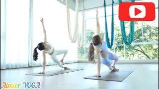 My First Vlog!!🧘🏻‍♀️hip opener crotch-hip stretch 요가스트레칭 💃hip-up stretch before work at home😘運動#yoga