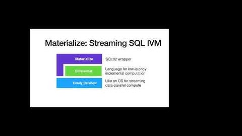 Materialize at Berkeley DSF