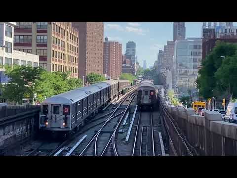 NYCT: R62 & R62A 3 train via the 1 line crossover transition at the 135th Street Portal