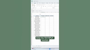 How to split names into dynamic columns. 🤯 #excel #tutorial #exceltips
