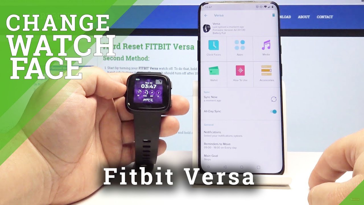 How To Change Watch Face In Fitbit Versa Personalize Watch Display