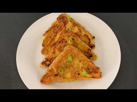 quick-tea-snack-besan-toast-recipe(-bread-pakora-in-less-oil)