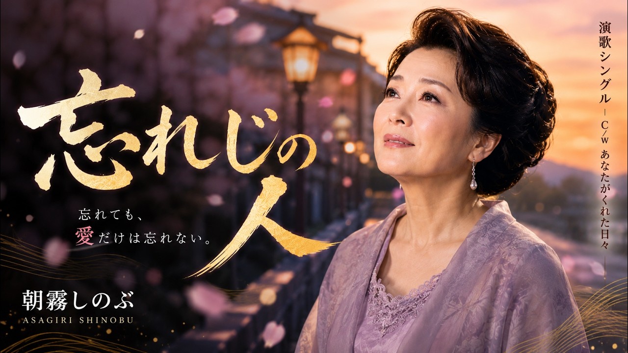 朝霧しのぶ「忘れじの人」公式YouTube公開予定サムネイル