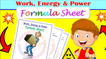 || Formula Sheet|| Works, energy and power| Class 11th| Physics chapter 6| @Edustudy_point