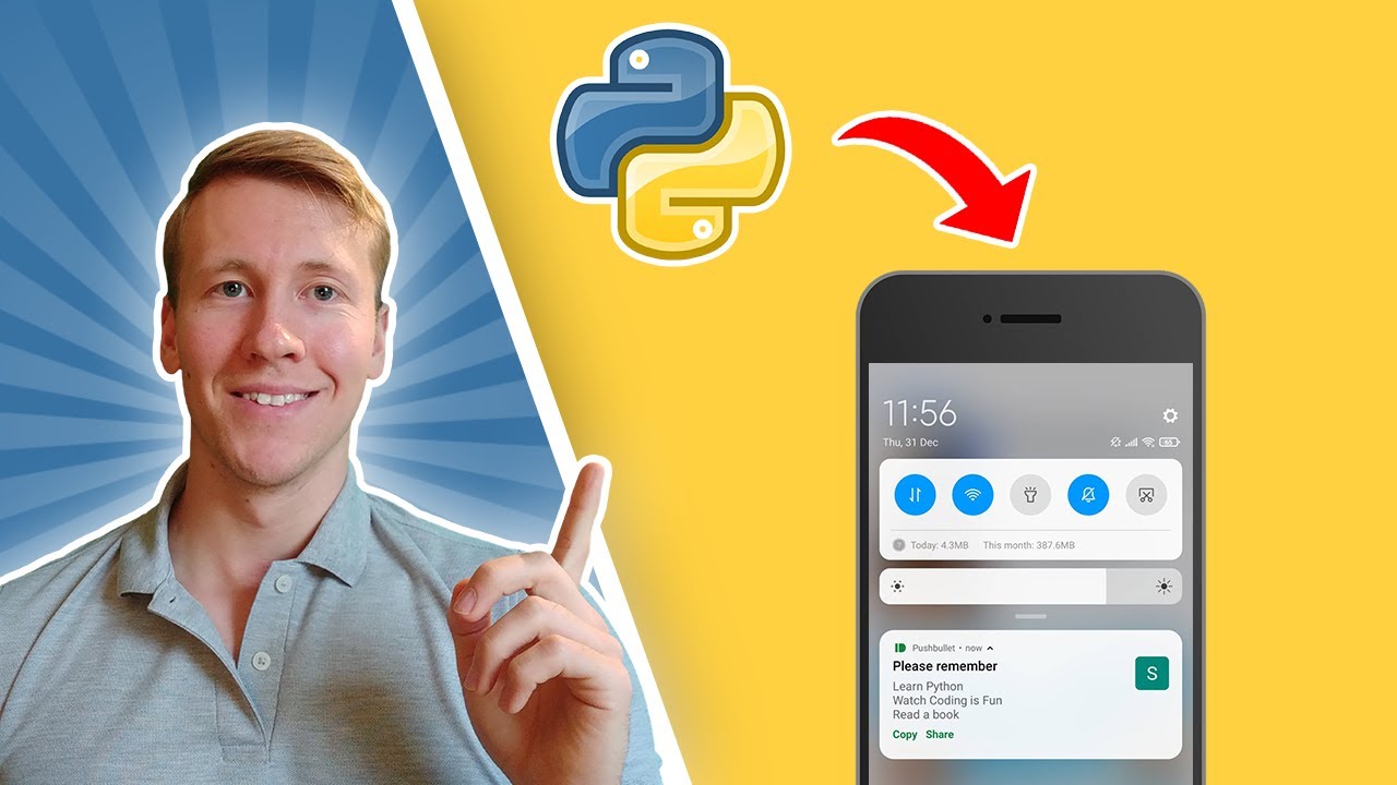 Send Daily Push Notifications To Your Phone Using Python | Build A New Year'S Resolution Bot (Fast)
