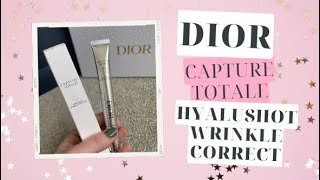 Dior Capture Totale Hyalushot Wrinkle Corrector. Is it really like Botox? ￼
