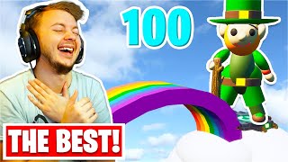 I played the 100 level Default GREEN Deathrun in Fortnite... (MUST PLAY)