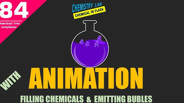 spherical flask in powerpoint/chemistry lab flask in powerpoint with animation emitting bubles.