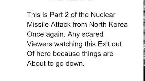 EAS Scenario: Nuclear Missile Attack I (Part 2)