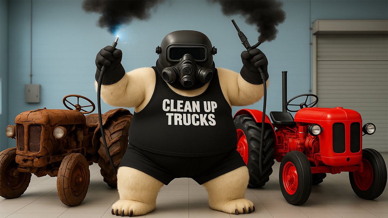 Hardworking Farmer - The Bear Repairs & Restores Tractors 🚜 | Farm Real Life Animation