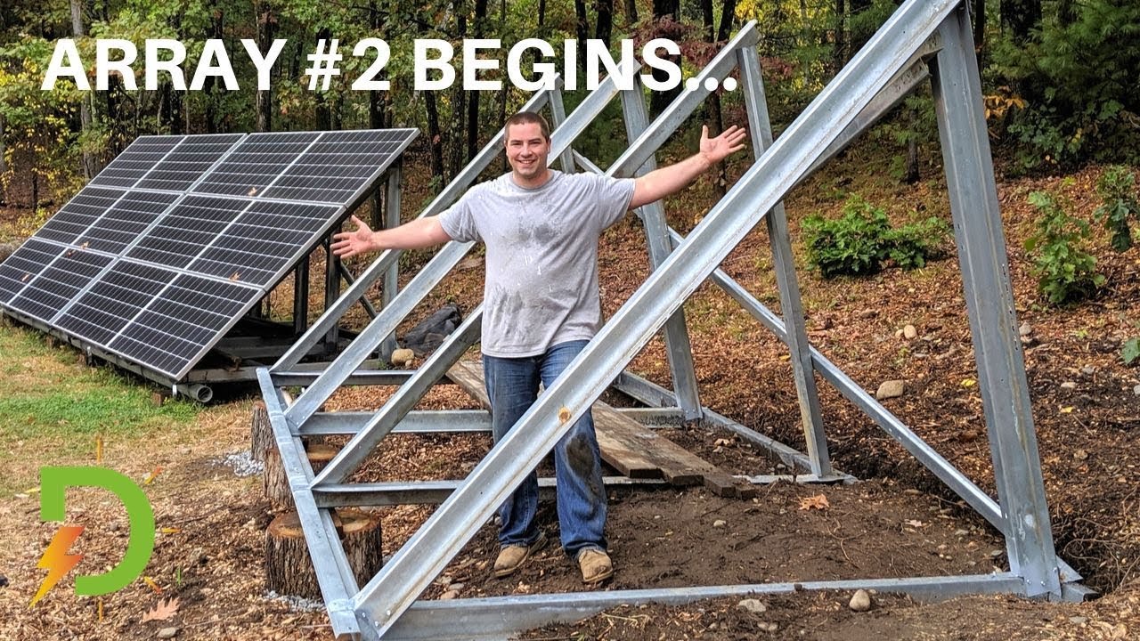 Building A DIY Solar Array Ground Mount (Part 1) - YouTube
