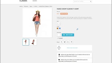 Sizes chart/guide - PrestaShop