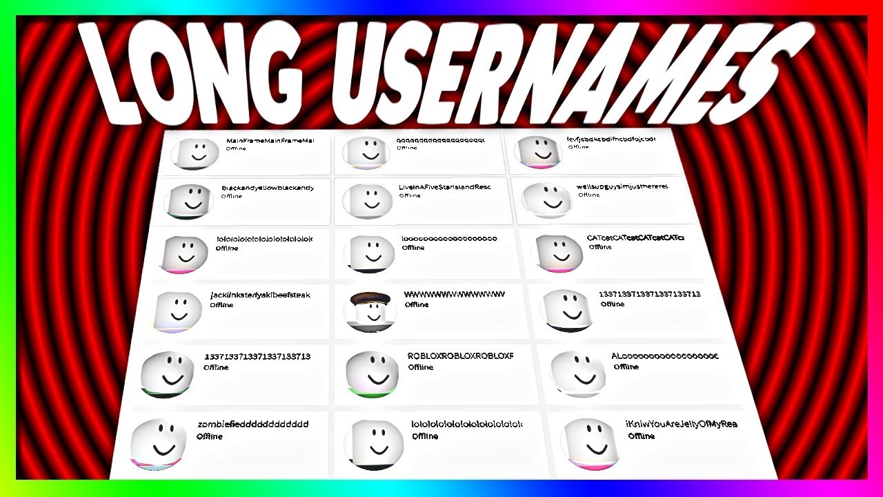 rare roblox usernames 3: LONG USERNAMES 