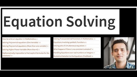 Equation Solving in the Wolfram Language (Mathematica)