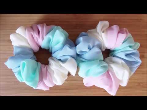 シフォンシュシュの作り方chiffon Chouchou Tutorial Youtube