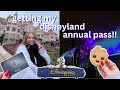 DISNEYLAND PARIS VLOG 🐭🎢🏰 Merch Hunt + Getting  My Annual Pass | Day 1