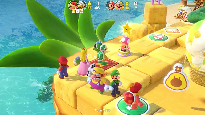 Super Mario Party Partner Party #891 Watermelon Walkabout Pom Pom & Hammer Bro vs Mario & Wario