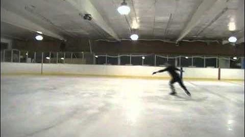 Figure Skating Practice: 10-12-10 (double flip, axel/double loop, death drop, cannonball spin)