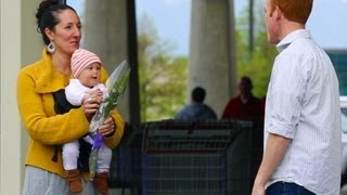 Giving Flowers To Moms