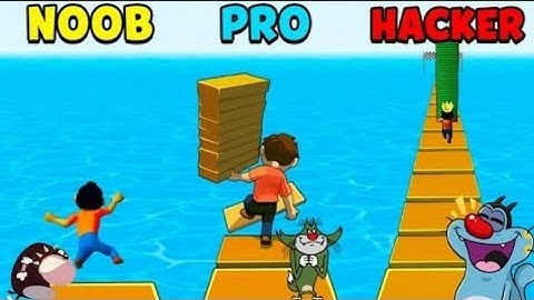 NOOB vs PRO vs HACKER Shortcut Run Android iOS Game Oggy And Jack|THE GOOD GAMER OGGY