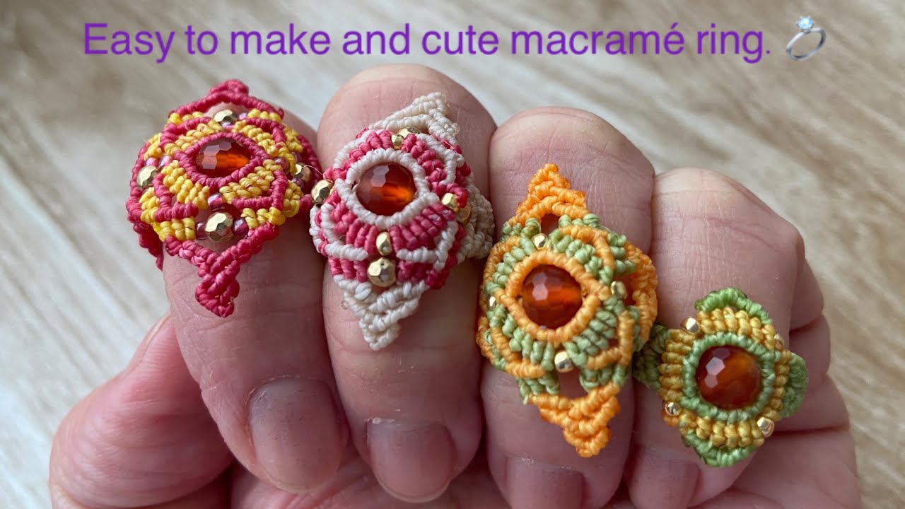 So cute .macramé ring.💍#11 - YouTube