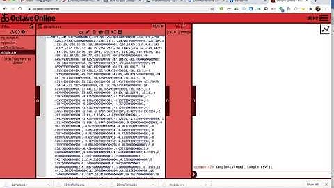 Reading a CSV File in Octave-Online