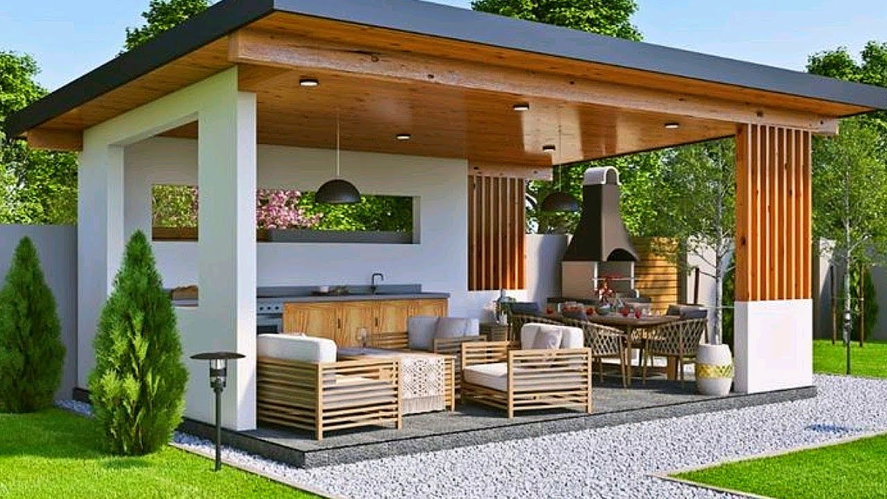 200 Backyard Patio Design Ideas 2022 Rooftop Garden Landscaping ideas House Exterior Terrace Pergola