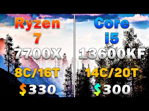 Ryzen 7 7700X vs Core i5 13600KF | PC Gameplay Benchmark Tested