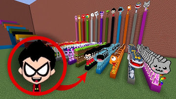 More NEW & OLD Sprunki OC Robin Nextbot In Colored Lines In Minecraft PE Addon