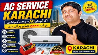 AC Service Karachi 🔥 Complete AC Cleaning &amp; Gas Check at Home