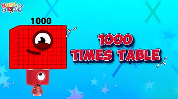 NUMBERBLOCKS TABEL VAN 1000 | LEREN TELLEN | GROTE GETALLEN VERMENIGVULDIGEN | ColorArt_id ​