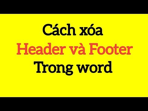 Video: Cách Xóa Số Trang Khỏi Trang Tiêu đề