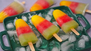 Colorful Fruit Popsicles | Layered Lolly Ice Cream | Yummy