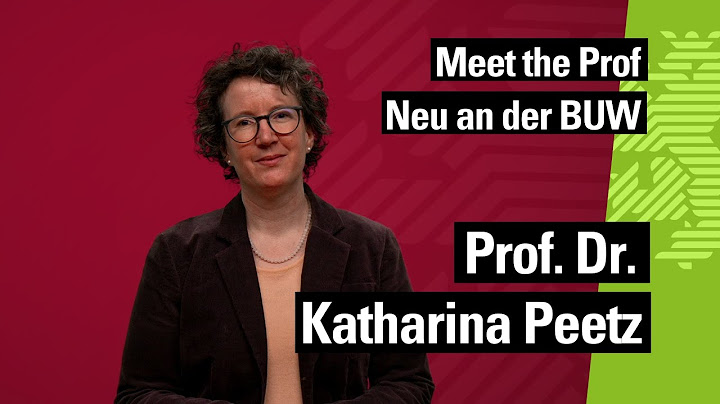 Meet the Prof: Neu an der BUW! /// Prof. Dr. Katharina Peetz
