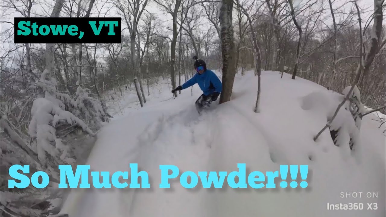 Speed Down the Slopes of Stowe Vermont - My Insane Adventure Snowboarding Powder