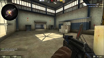 CS:GO - Defending bomb like a ninja with a smoke