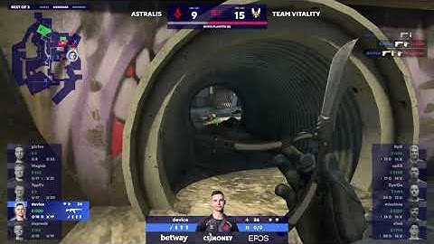 DEVICE 1v4 INSANE DEAGLE PLAY TO KEEP GAME ALIVE // Astralis vs Vitality BlastPremier