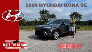 Brand new 2024 Hyundai Kona SE base model review and drive.