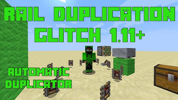 Simple Detector rail duplication glitch [MINECRAFT 1.11 / 1.11.2] Automatic rail duplicator Tutorial