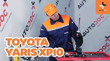 Como substituir a amortecedores dianteiros no TOYOTA YARIS XP10 TUTORIAL | AUTODOC