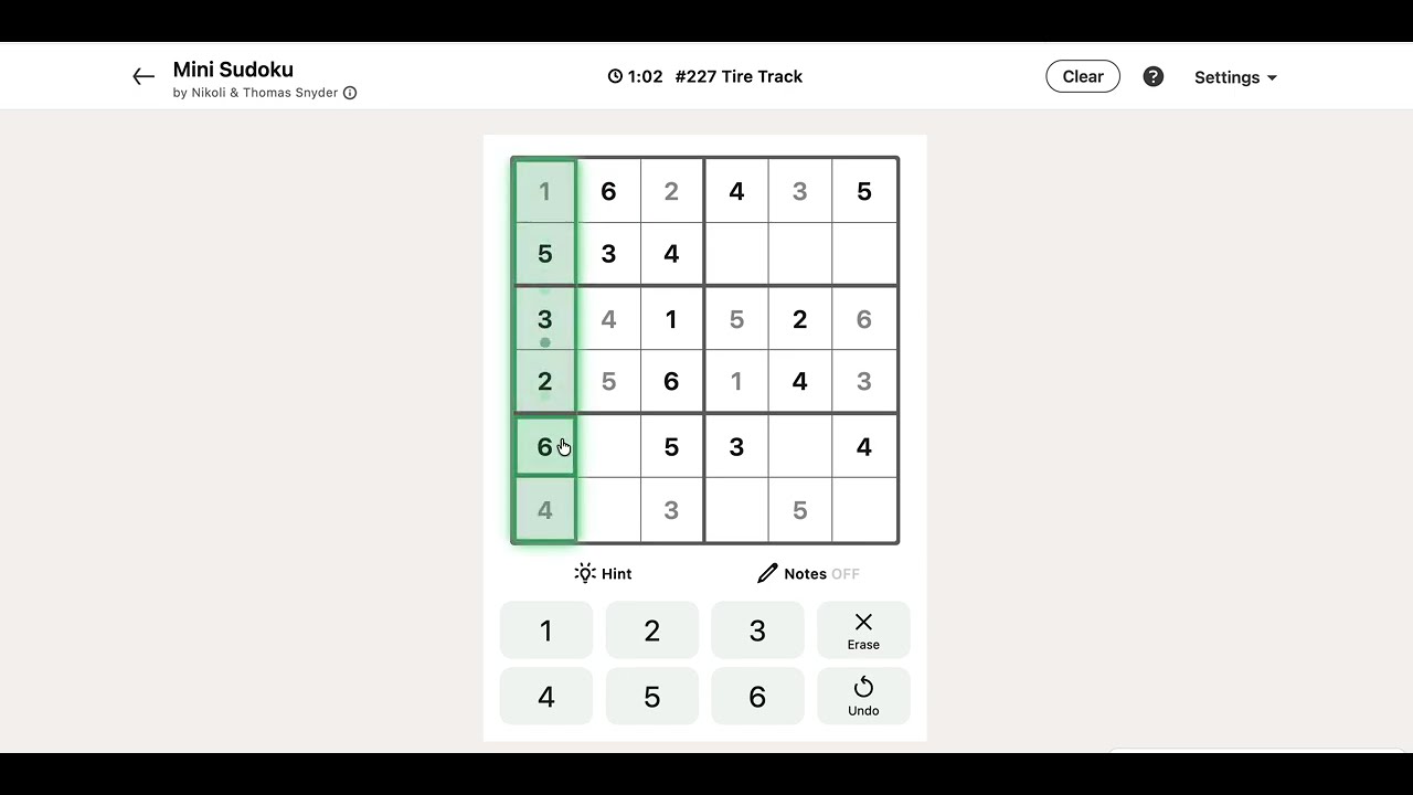 LinkedIn Mini-Sudoku Answer Today | 26 March 2026 - Puzzle #227
