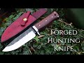 Knife Making - Forging a Full Tang Hunting Knife with a Peened Guard.