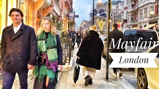 London Walk on Saturday, Upmarket Neighbourhood, Luxury Mayfair, Shepherd's Market, Berkeley Square.