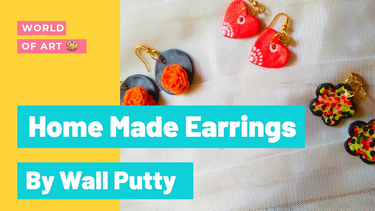 DIY Earrings Made with Buttons | At Home Craft Ideas