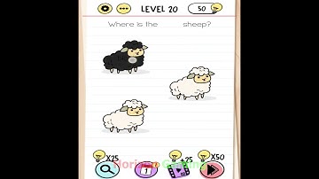 Brain Test Tricky Puzzles LEVEL 20 Where is the black sheep - Gameplay Walkthrough Android IOS