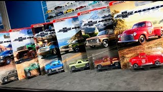 Coming to walmart soon (if not now), the brand new matchbox chevrolet
trucks 100 years 6-vehicle assortment! here is a special preview of
what look for.