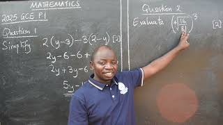 MATHS   2025 GCE P1 Q1 AND Q2 AD