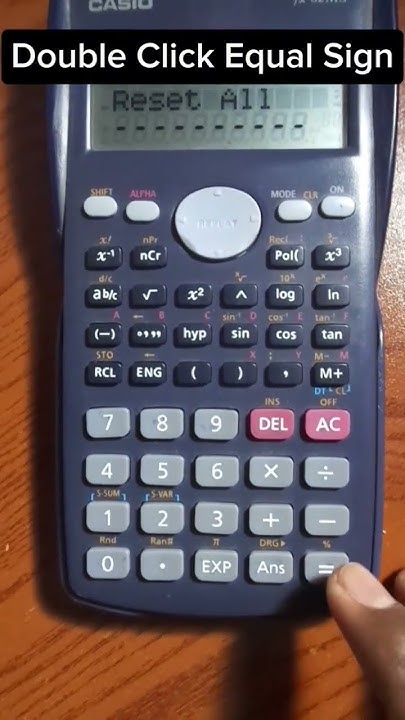 How To Reset Scientific Calculator Fx 570es How to RESET Scientific Calculator - YouTube