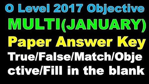 MULTIMEDIA JANUARY 2017 ANSWER KEY SOLUTION WITH EXPLANATION HINDI  O LEVEL NIELIT